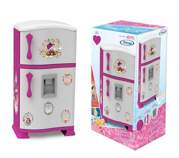 Refrigerador Infantil Princesas Branco e Rosa Xalingo