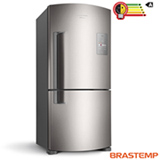 Refrigerador Inverse de 02 Portas Frost Free Brastemp com 573 Litros Platinum - BRE80A