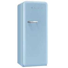 Refrigerador Smeg 1 Porta FAB28UAZR Anos 50 com Puxador para Direita Cromado - 247 L - 110v - Azul Claro