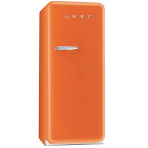 Refrigerador Smeg 1 Porta FAB28UOR Anos 50 com Puxador para Direita Cromado- 247 L - 110v - Laranja