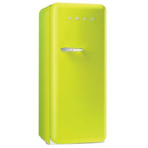Refrigerador Smeg 1 Porta FAB28UVER Anos 50 com Puxador para Direita Cromado - 247 L - 110v - Maça Verde