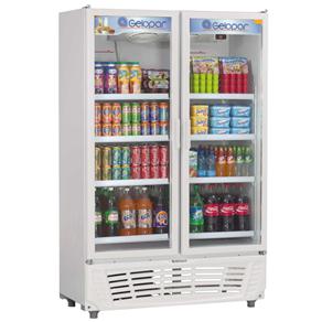Refrigerador Vertical Gelopar Frost Free GRVC-950 Branco com Controlador Eletrônico Digital e Porta com Fechamento Automático - 957 L - 110V