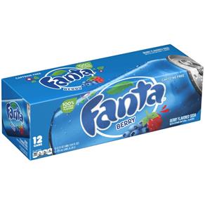 Refrigerante Fanta Berry - Sabor Mirtilo - Caixa 12 Unidades (355ml)
