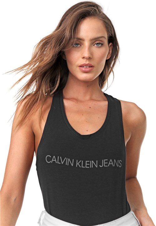 Regata Calvin Klein Jeans Lettering Preta