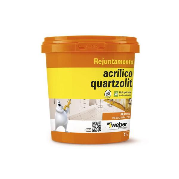 Rejunte Acrílico Cinza Platina 1kg - Quartzolit