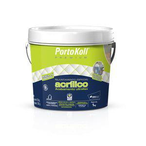 Rejunte Acrílico Premium Portokoll 1Kg CINZA PLATINA