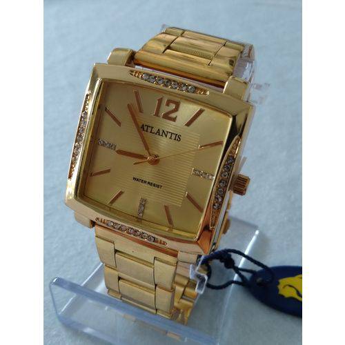Relógio Atlantis G3318 Dourado Fundo Dourado - Feminino - Original