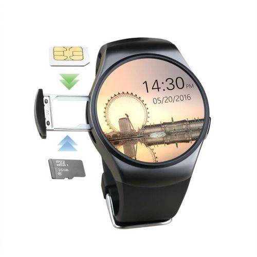 Relógio Bluetooth Smartwatch Kw18 Lemfo Monitor de Frequência Cardíaca Relógio Inteligente