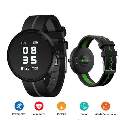 Relógio Bluetooth Smartwatch Pressão Sanguínea, Batimentos Cardíacos H09s Cavo Preto/Cinza