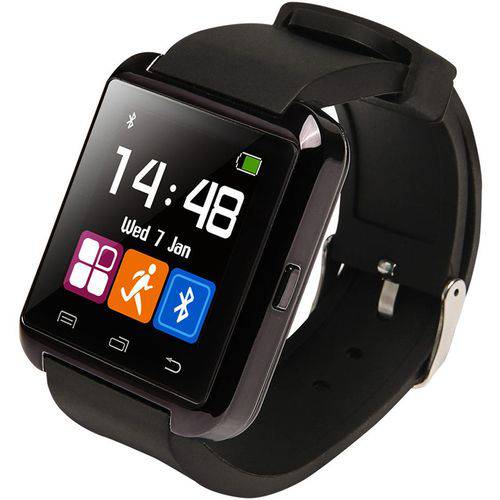 Relogio Bluetooth U8+ Plus Smartwatch Touch Screen Sem Fio Inteligente Ligação Viva Voz Preto