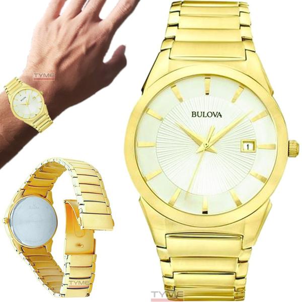 Relógio Bulova Masculino Dourado Slim Wb21605h / 97b108