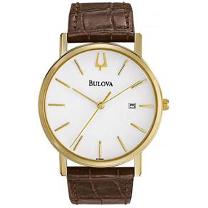 Relógio Bulova Masculino Slim WB21687B Couro