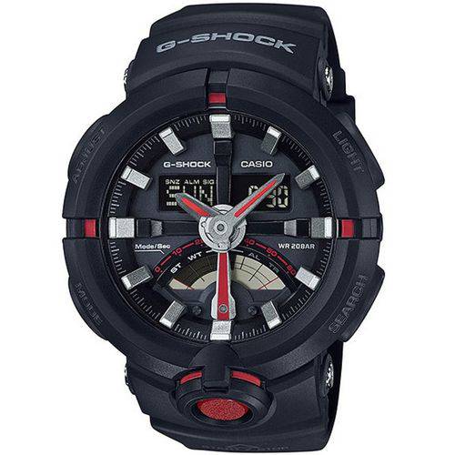 Relógio Casio G-Shock Anadigi Ga-500-1a4dr Preto/Vermelho