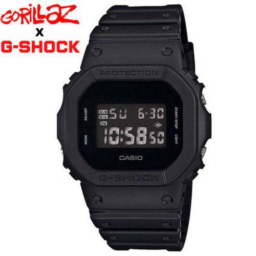 Tudo sobre 'Relógio Casio G-shock DW-5600BB-1DR *GORILLAZ Preto Digital Negativo'