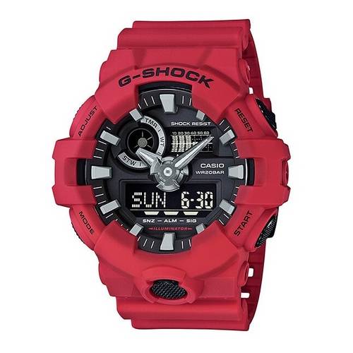 Tudo sobre 'Relógio Casio Masculino G-Shock Ga-700-4adr Vermelho'