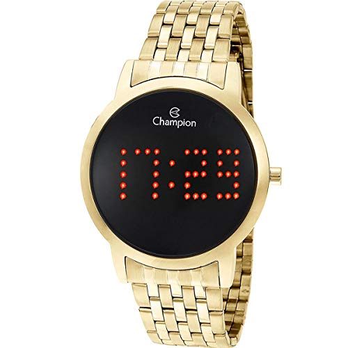 Relógio Champion Feminino Ref: Ch40008v Digital LED Dourado