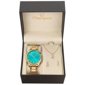 Relógio Champion Feminino Ref: Cn26019y Dourado + Semijóia
