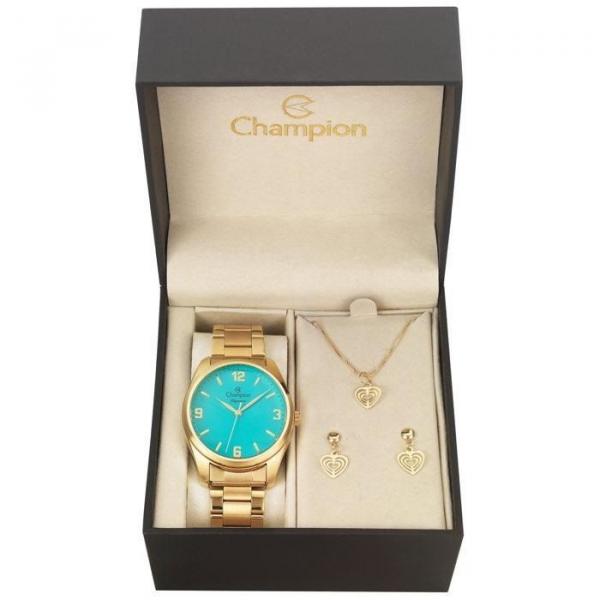 Relógio Champion Feminino Ref: Cn26046y Dourado + Semijóia