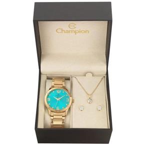 Relógio Champion Feminino Ref: Cn26055y Dourado + Semijóia