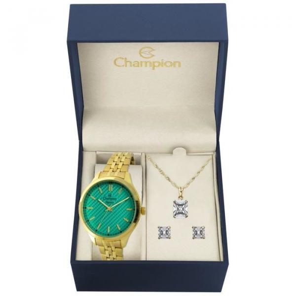 Relógio Champion Feminino Ref: Cn27527e Dourado + Semijóia