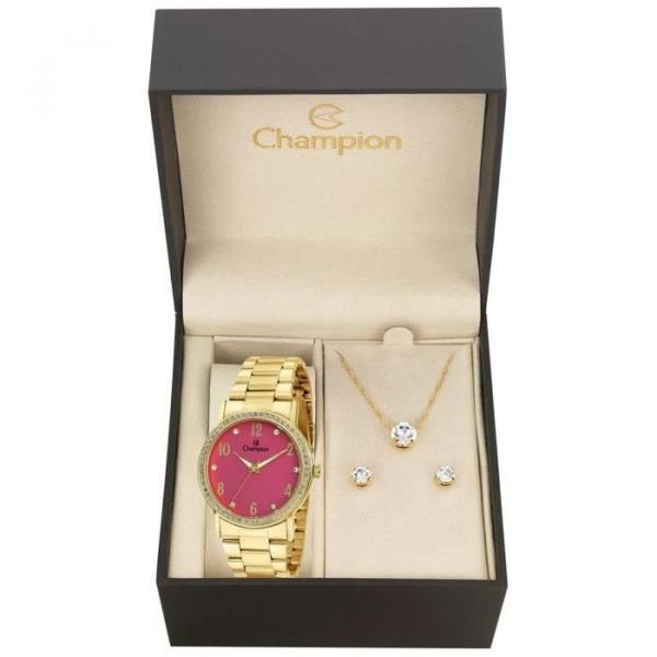 Relógio Champion Feminino Ref: Cn29016j Dourado + Semijóia