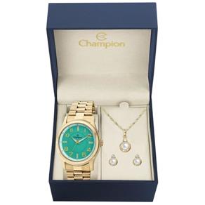 Relógio Champion Feminino Ref: Cn29221e Dourado + Semijóia