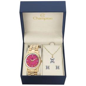 Relógio Champion Feminino Ref: Cn29221j Dourado + Semijóia