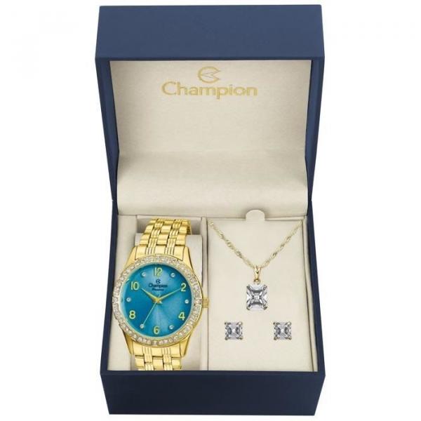 Relógio Champion Feminino Ref: Cn29285y Dourado + Semijóia