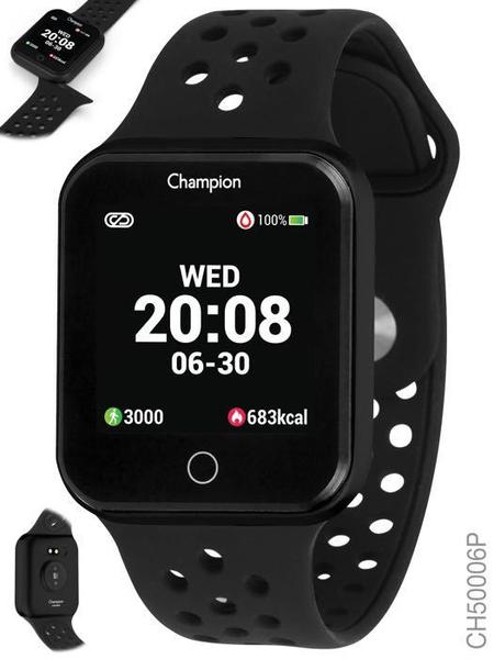 Relógio Champion Smartwatch Bluetooth Preto Unissex