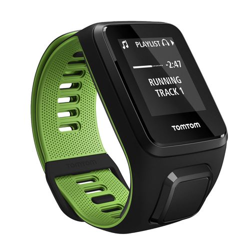 Relógio com GPS TomTom Runner 3 Cardio + Music com Fone Bluetooth - Preto e Verde Large