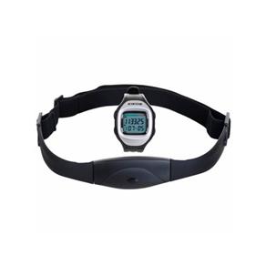 Relógio com Monitor Cardíaco Kikos Preto e Cinza com Fita MC-700 Cronômetro e Medidor de Calorias