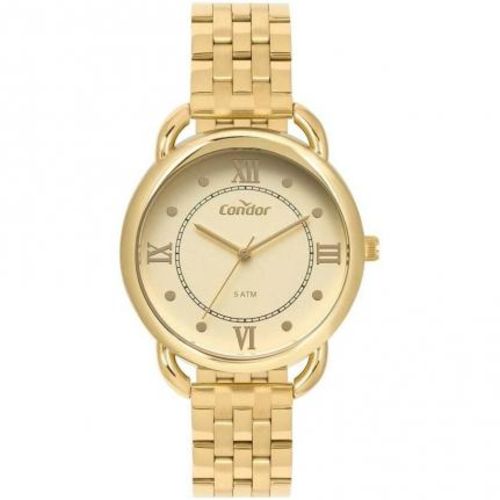 Relógio Condor Feminino Bracelete Dourado Co2035mpq/4d
