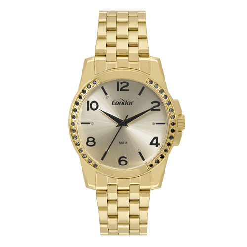 Relógio Condor Feminino Bracelete Dourado Co2036kuu/k4d