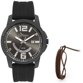 Relógio Condor Masculino Ref: Co2115ktl/k2c Black + Pulseira