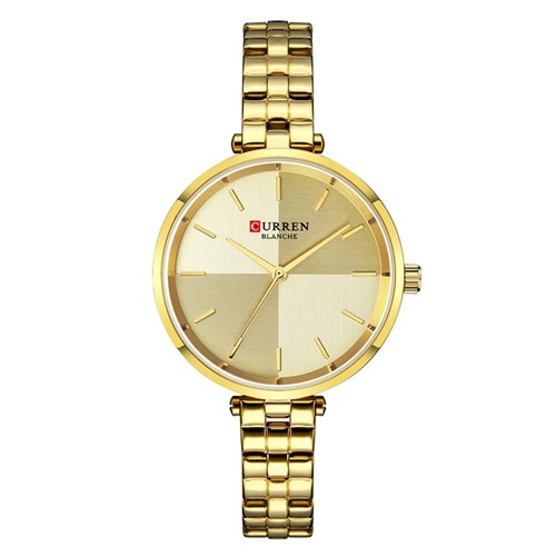 Relógio Curren Analógico C9043L Dourado - Tricae