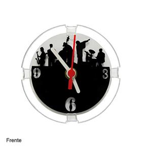 Relógio de Mesa Decorativo Banda Jazz - Preto