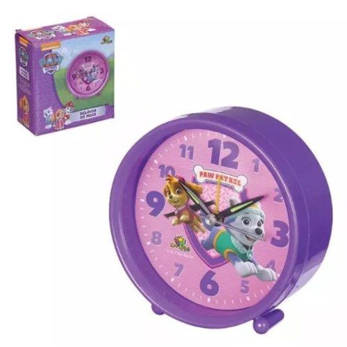 Relógio de Mesa Despertador Infantil - Dc Super Friends Roxo