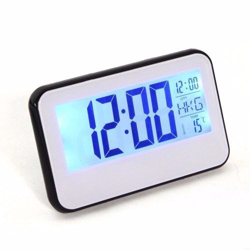 Relógio de Mesa Digital Data/hora LED Azul Senso Temperatura - Jojo