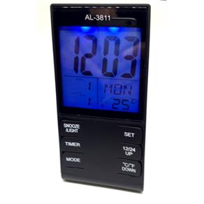 Relógio de Mesa ou Parede Digital Data Hora Temperatura Despertador com Led Azul e Sensor