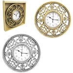 Relógio De Parede Arabesco Redondo Prata/dourado