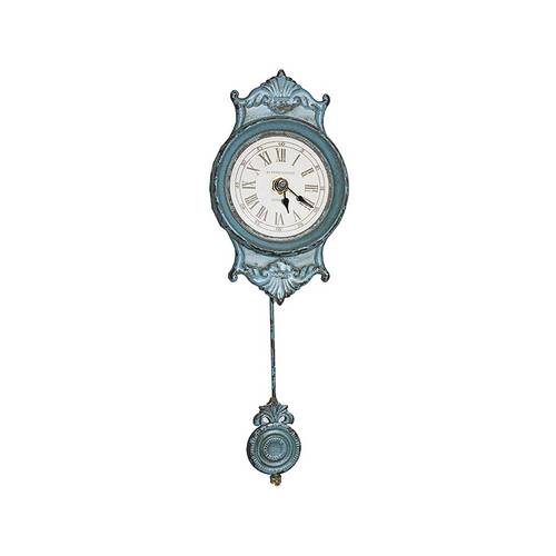 Relógio de Parede Azul com Pêndulo