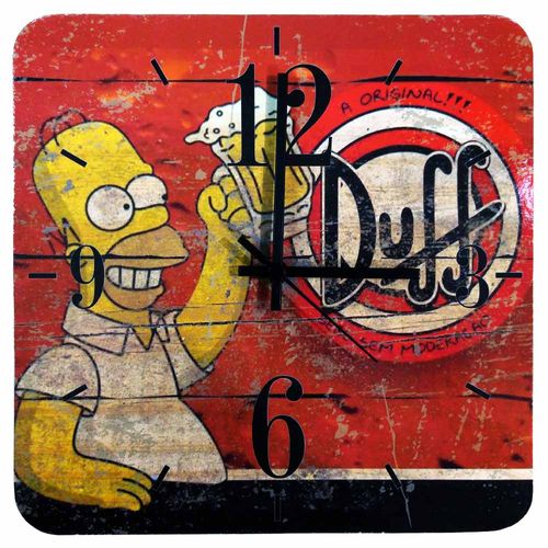 Relógio de Parede Cerveja Duff Simpsons Império Decor 40030