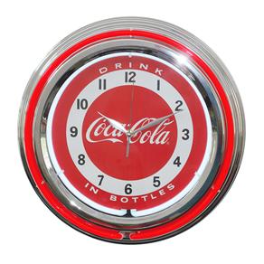 Relógio de Parede Coca-Cola Neon Double Color - Vermelho