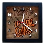 Relógio de Parede Decorativo Caixa Alta Tema Café