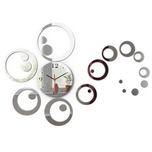 Relógio de Parede Decorativo Espelhado Bolas Sala Cozinha - Visual Laser