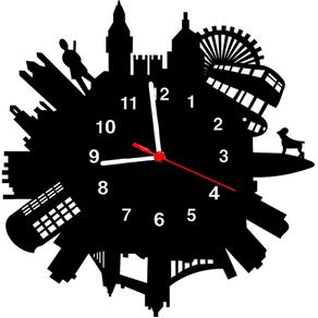 Relógio de Parede Decorativo Londres - Preto