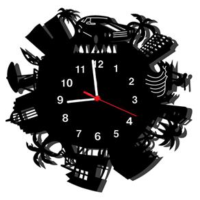 Relógio de Parede Decorativo Miami - Preto