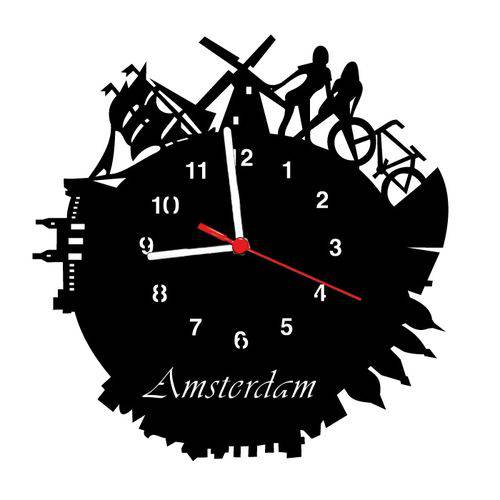 Relógio de Parede Decorativo - Modelo Amsterdam - ME Criative