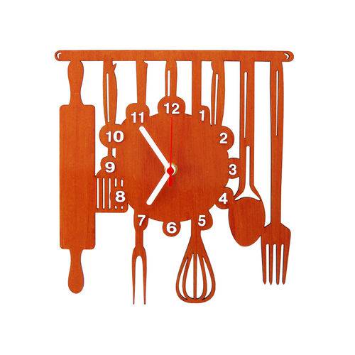 Relógio de Parede Decorativo - Modelo Cozinha - Ambar - ME Criative