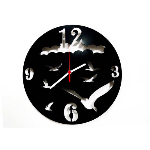 Relógio de Parede Decorativo - Modelo Pássaros
